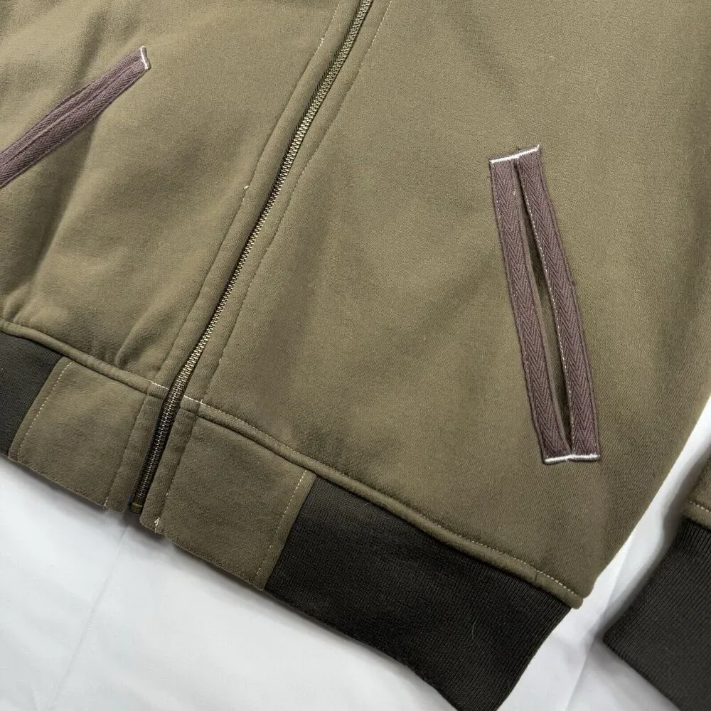 Carbon2Cobalt Jacket Men's M Fleece Full Zip Outdoors Casual Color Block Olive - Picture 6 of 13